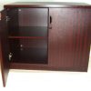 30" Wood storage cabinet Mahogany laminate finish.