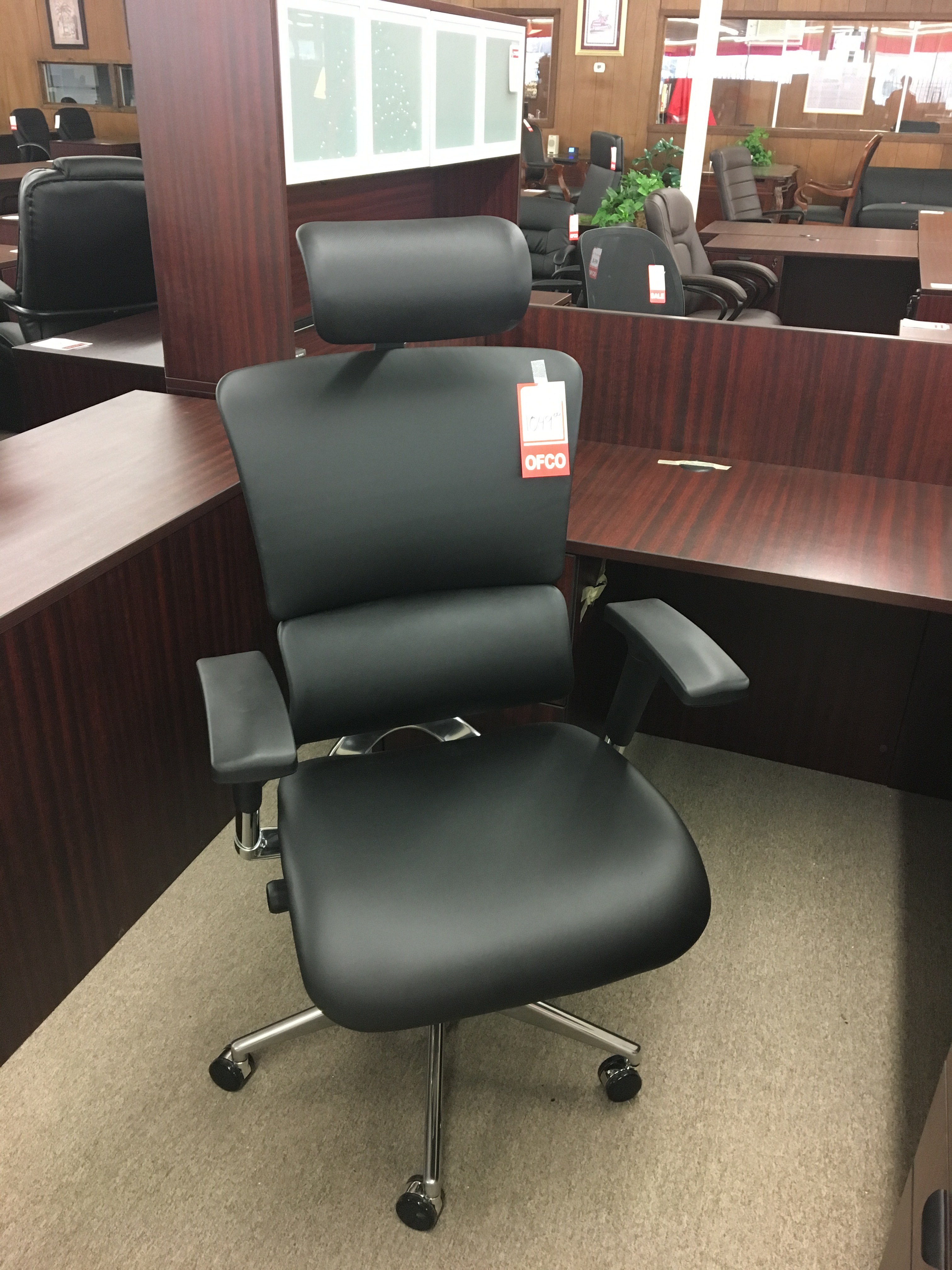 X4EXEC Black Leather Task Chair OFCO Office Furniture